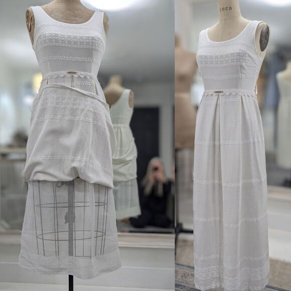 Vintage Linen Midi Dress - Picture 6 of 8